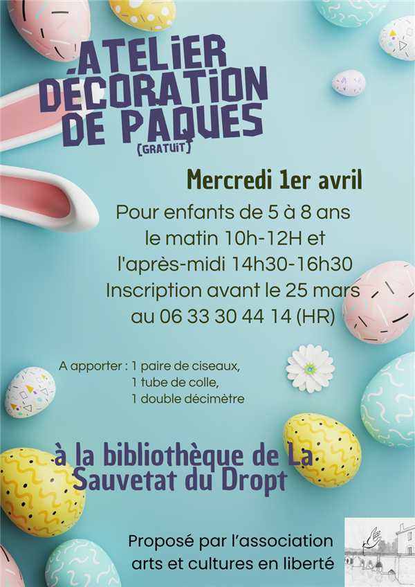 Atelier décoration de Pâques