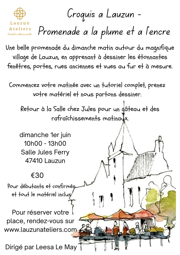Atelier - croquis et promenade
