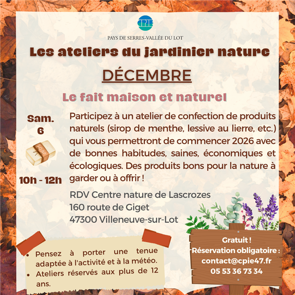 Atelier : Le fait maison et naturel 