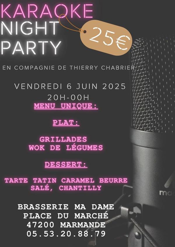 Karaoké Night Party à la Brasserie Ma Dame