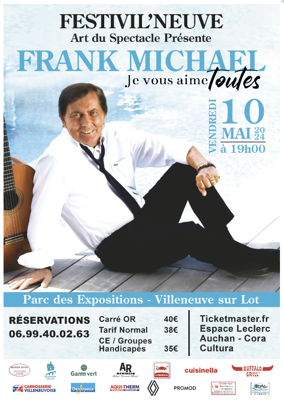 ANNULE - Concert Franck Michael Le 10 mai 2024
