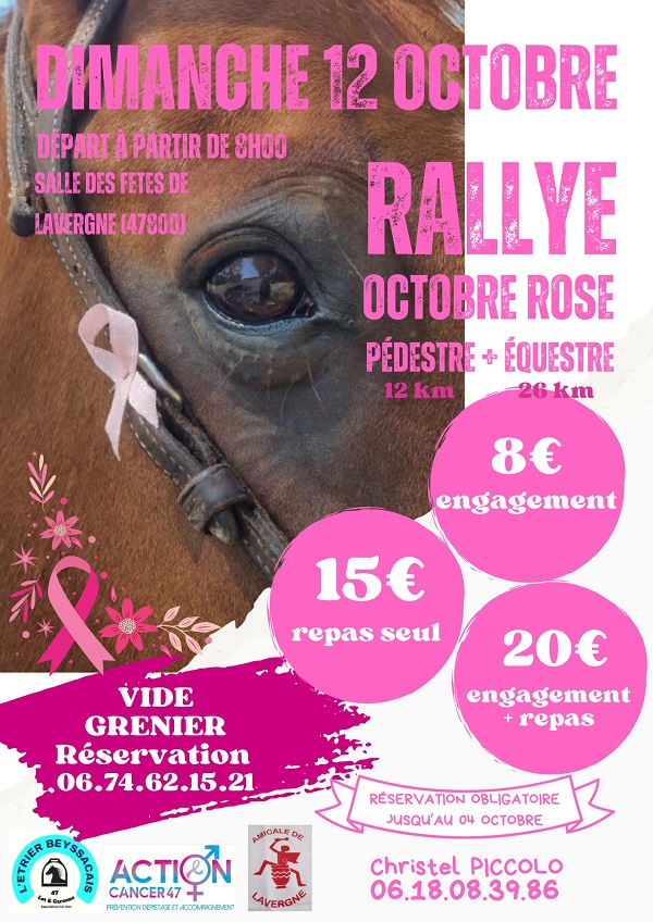 Rallye Octobre Rose équestre