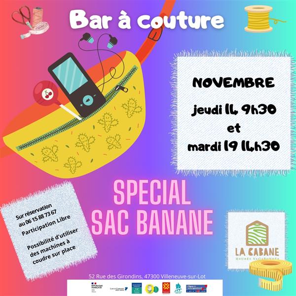 Bar à couture Du 14 au 19 nov 2024