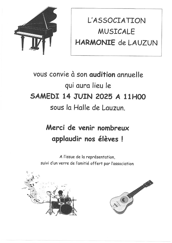 Audition de l'école d’initiation de musique Harmonie