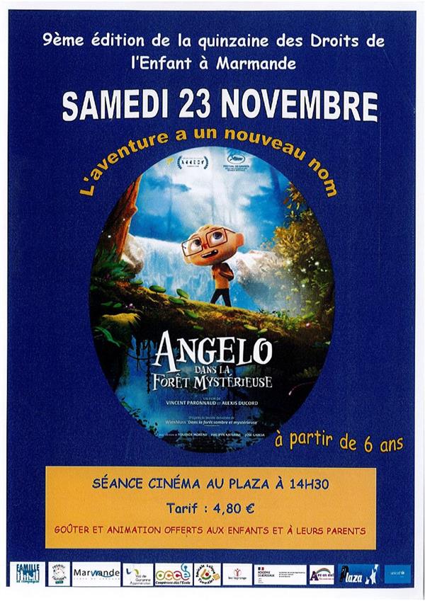 Cinéma "Angelo dans la forêt mystérieuse" Le 23 nov 2024