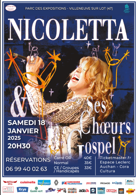 Nicoletta et ses Choeurs Gospel Le 18 janv 2025