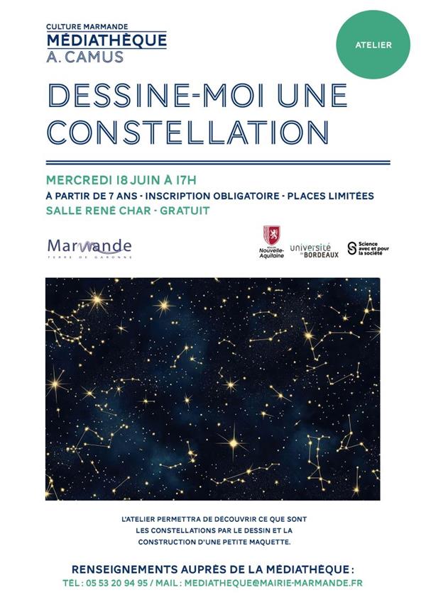 Atelier "Dessine-moi une constellation" à la Médiathèque