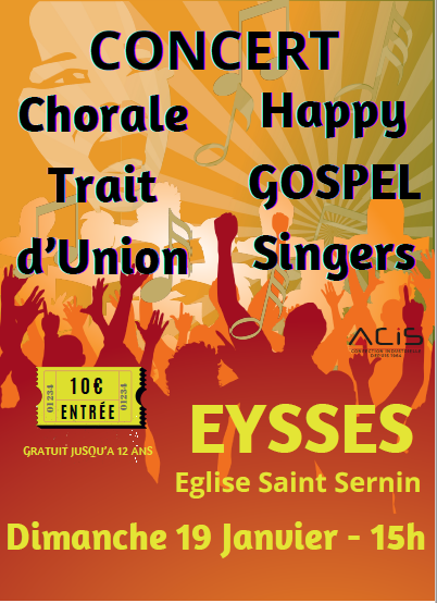 Concert de GOSPEL Le 19 janv 2025