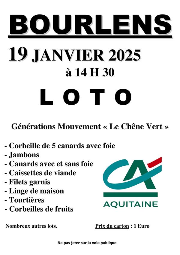 Loto Le Chêne Vert Le 19 janv 2025