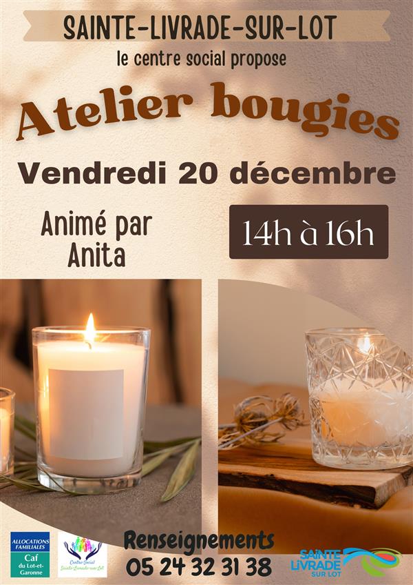 Atelier bougies Le 20 déc 2024