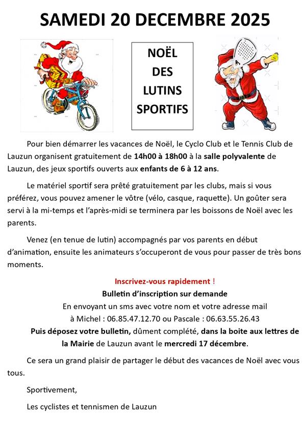 Noël des lutins sportifs
