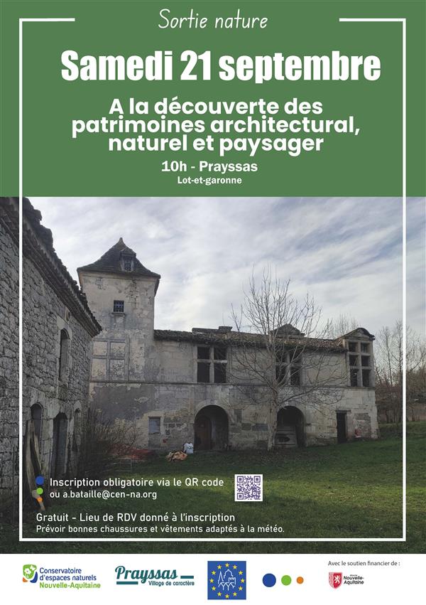 Sortie Nature : A la découverte des patrimoines architectural, naturel et paysager de Prayssas