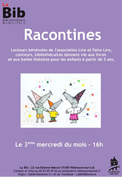 Racontines Du 18/12/2024 au 18/6/2025