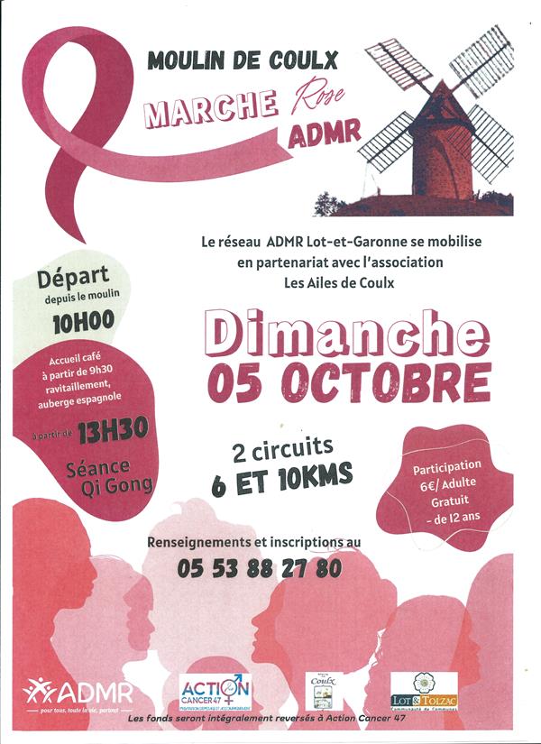 Octobre rose : marches de 6 et 10 kms