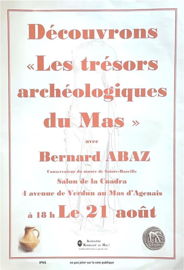 "Les Trésors archéologiques du Mas" avec Bernard ABAZ