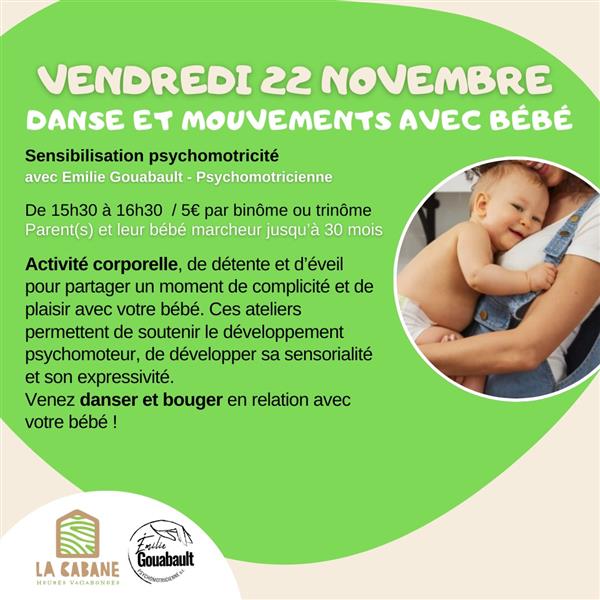 Danse et mouvements avec bébé Le 22 nov 2024