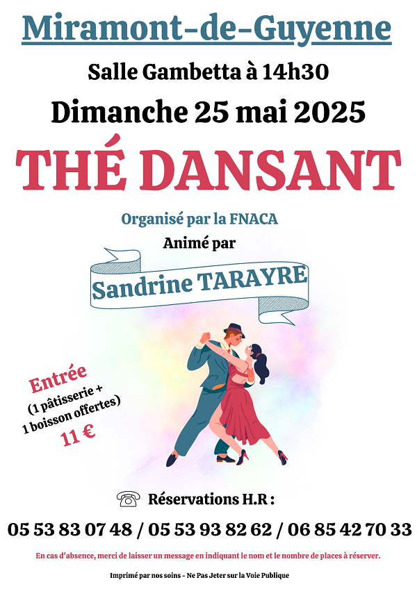 Thé Dansant de la FNACA Du 22/9/2024 au 5/10/2025