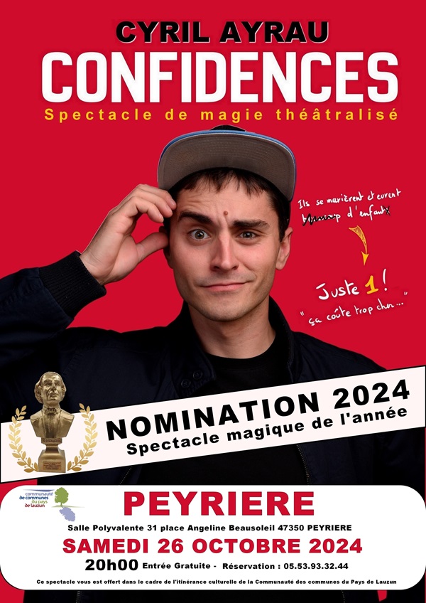 Confidences - Spectacle de magie théâtralisé... Le 26 oct 2024