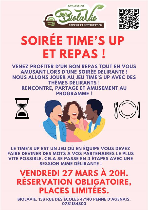 Soirée Time's Up et repas