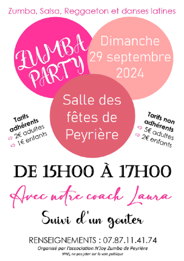 Zumba Party Le 29 sept 2024