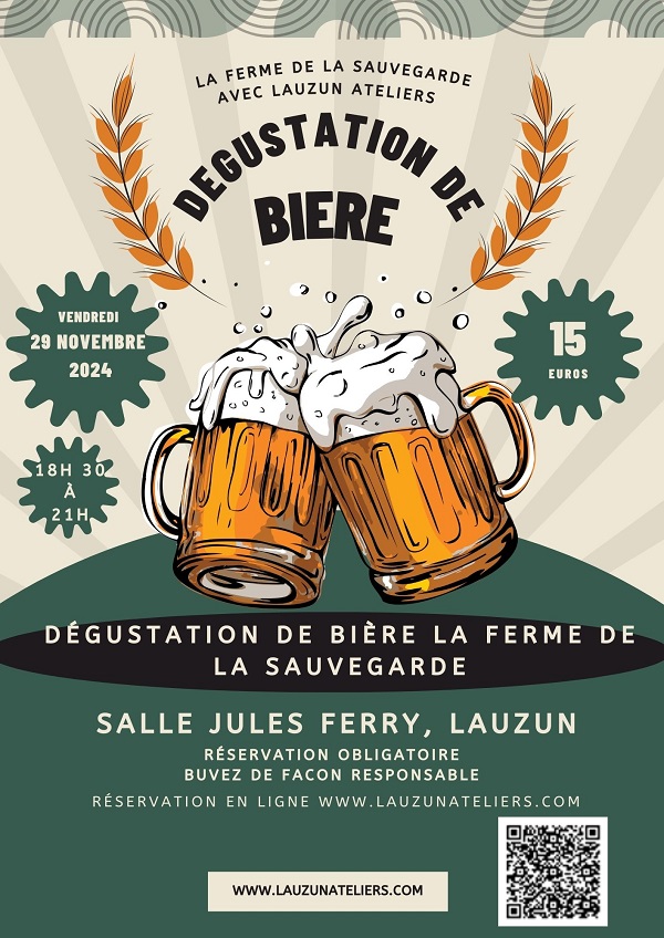 Après-midi dégustation de bières Le 29 nov 2024