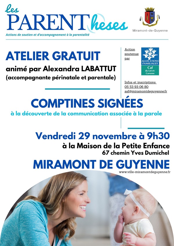 Atelier : Comptines signées Le 29 nov 2024