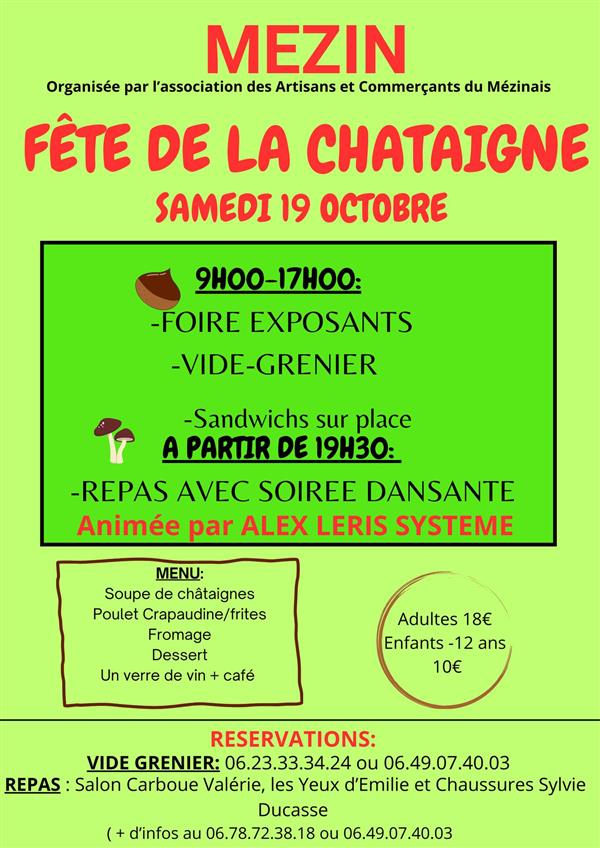 Fête de la châtaigne Le 19 oct 2024