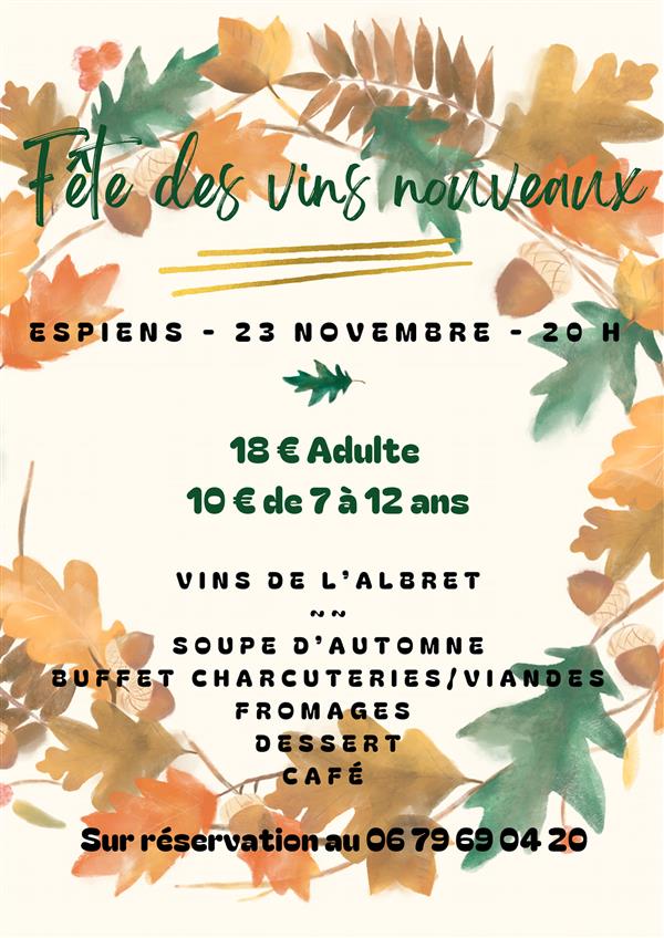 Fête des vins nouveaux Le 23 nov 2024