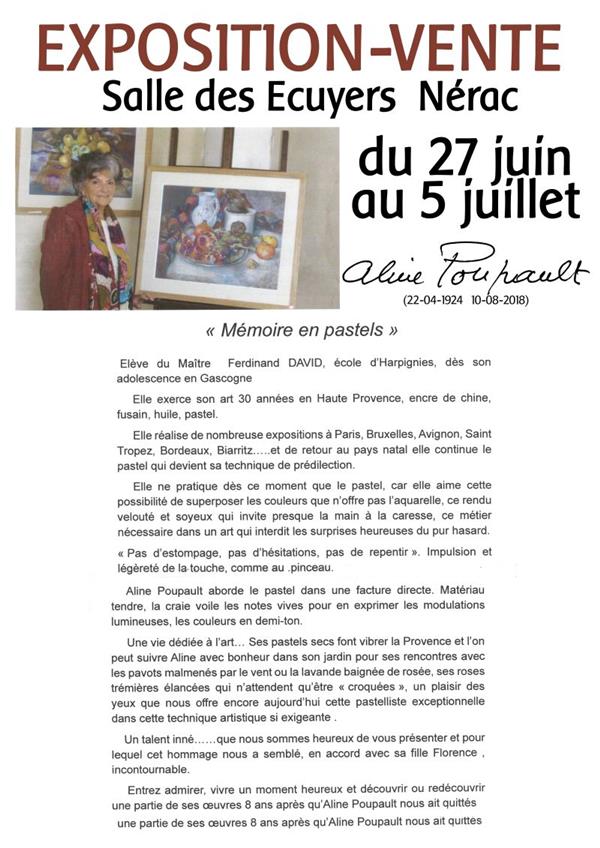 Exposition-vente Les Pastels d'Aline Poupault