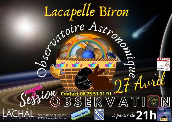 Session d'observation astronomique
