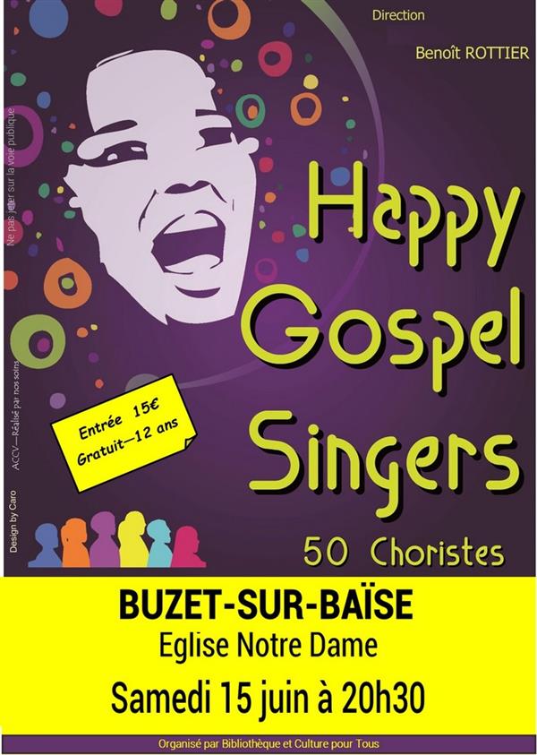 Concert : Happy Gospel Singers Le 15 juin 2024