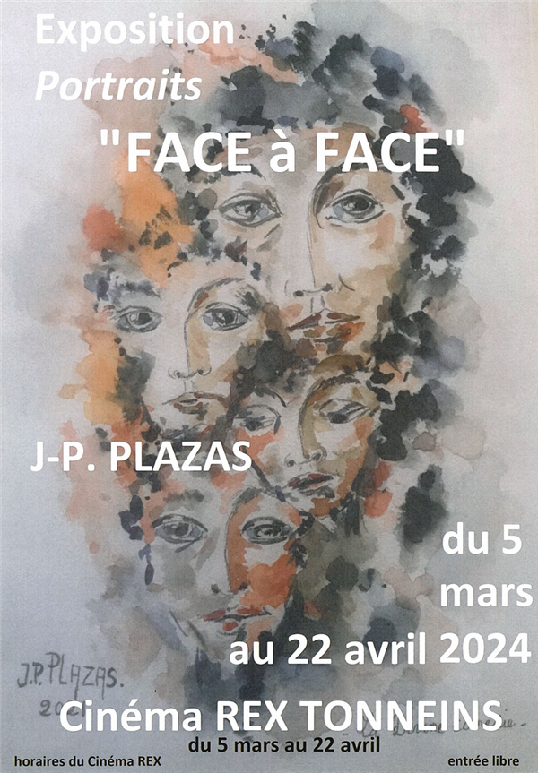 Exposition Portraits "Face à Face" de Jean-Pierre Plaza au Cinéma Rex