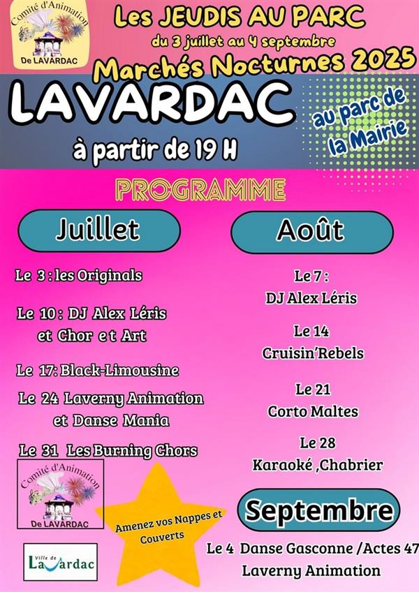 Marchés gourmands et nocturnes de Lavardac