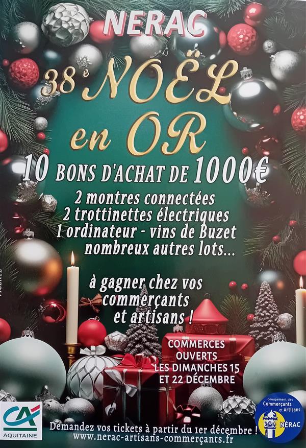 Noël en or à Nérac Du 1 au 31 déc 2024