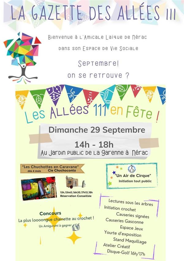 Les Allées 111 en fête Le 29 sept 2024