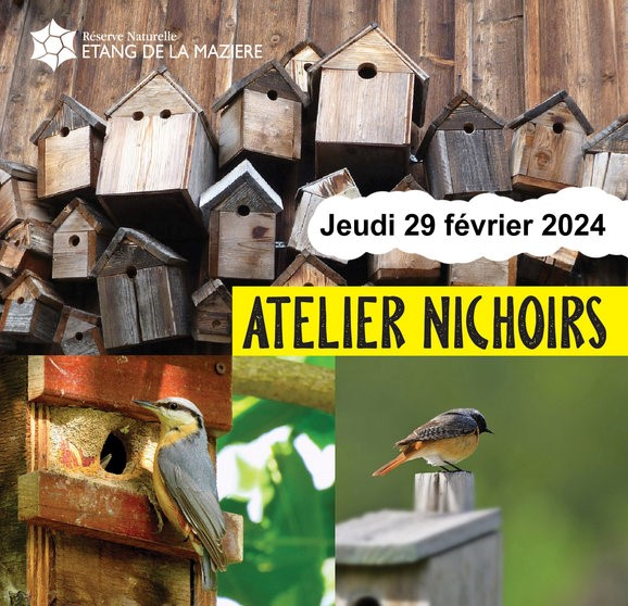 Atelier Nichoir à oiseaux - Réserve de la Mazière Le 29 fév 2024