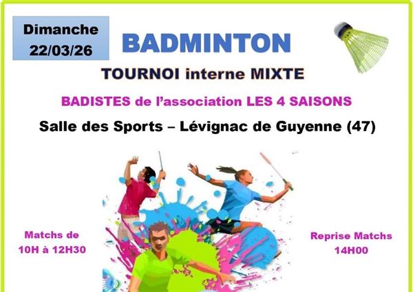 Badminton Tournoi interne Mixte