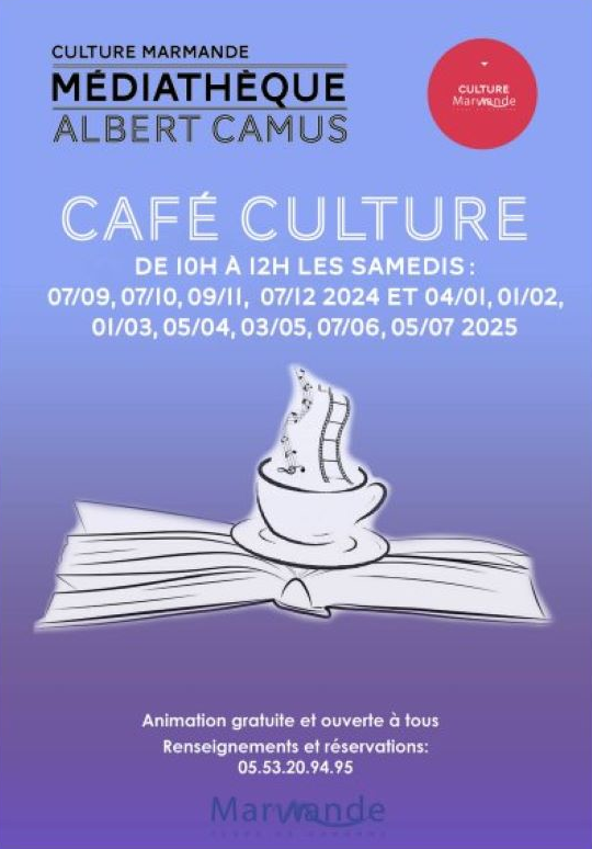 Café Culture à la Médiathèque Le 9 nov 2024