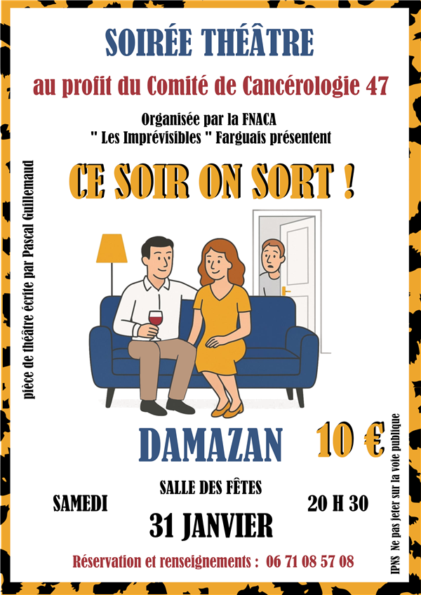 Représentation théâtrale au profit du Comité de Cancérologie 47