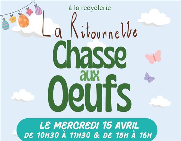 Chasse aux oeufs à la recyclerie La Ritournelle 