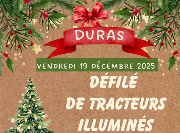 Défilé de tracteurs illuminés
