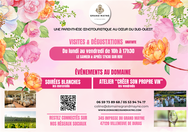 Atelier "Créer son propre vin" au Domaine du Grand Mayne