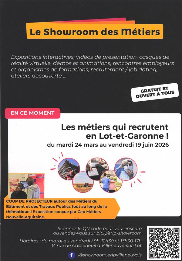 Le Showroom des Métiers : Métiers et secteurs porteurs