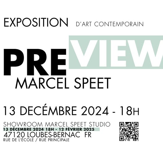 Exposition PREVIEW à Marcel Speet Studio Du 13/12/2024 au 28/6/2025