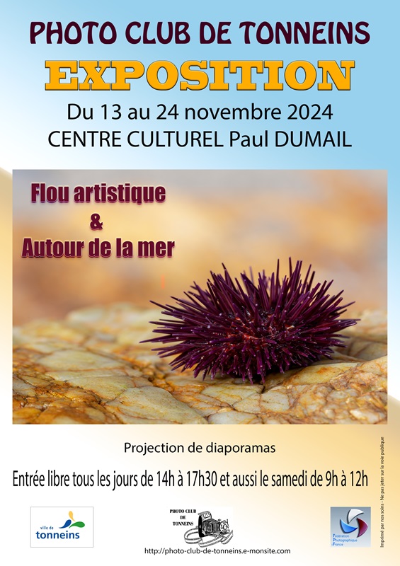 Exposition du Photo-Club de Tonneins "Flou artistique et Autour... Du 13 au 24 nov 2024