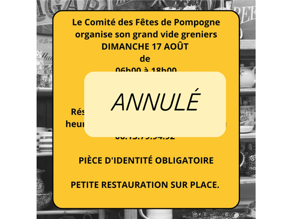 Vide grenier - ANNULÉ