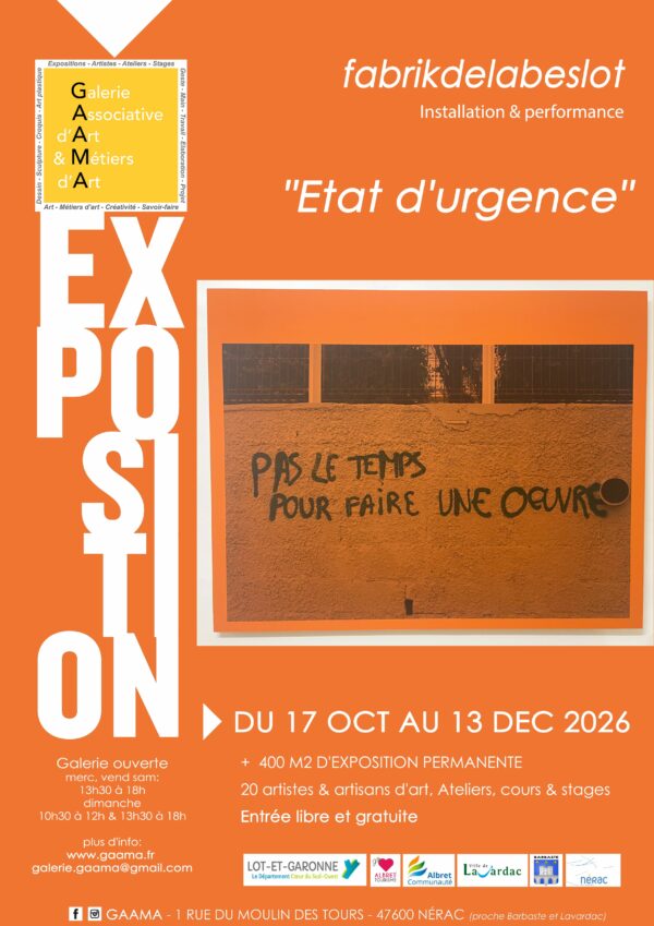 Galerie GAAMA : Exposition Etat d'urgence.