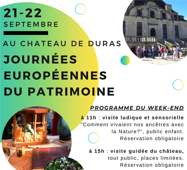 Journées du Patrimoine au Château de Duras Du 21 au 22 sept 2024