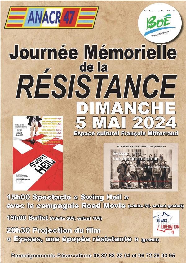 Journée Mémorielle de la résistance Le 5 mai 2024
