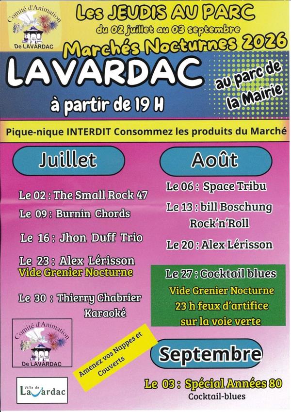 Marchés gourmands et nocturnes de Lavardac